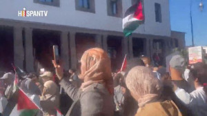 Marroquíes expresan apoyo a Gaza y exigen cortar lazos con Israel